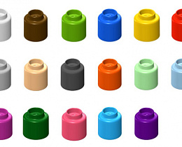 Элемент конструктора одиночный цветной Ботзис (Botzees Color Blocks) 12 (зелёный)