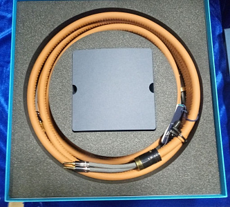 акустический кабель Atlas Mavros GRUN Luxe 2-2 Speaker Cable Transpose Z gold - 3.00 m. Отделка Brogue Baseball