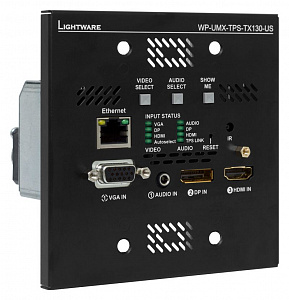 Настенный HDBaseT передатчик Lightware WP-UMX-TPS-TX130-Plus-US Black