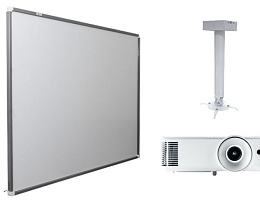 Интерактивная доска Exell 91" с проектором EXD201W и креплением DSM-14kw