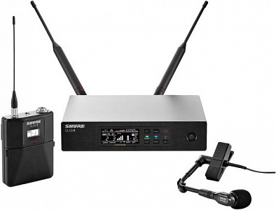 Цифровая радиосистема с поясным передатчиком и инструментальным микрофоном Shure QLXD14/98H 