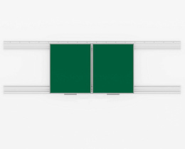 Рельсовая система PolyGlide Boards Slide Lite для дисплеев 65", 75" (Р-мел) с доп.рельсом