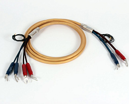 Готовый акустический кабель Van den Hul Mounted set 3T The Air. 5 метров пара. Разъем BERRI bi-wiring (2-4). Цвет: золотой