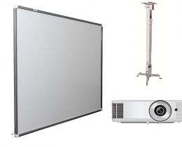 Интерактивная доска Exell 77" с проектором Exell EXD101W и креплением Digis DSM-2L