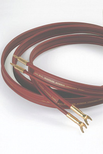 Плоский двужильный акустический кабель в нарезку Van den Hul The Magnum Hybrid MKII. Цвет оплетки темно -красный. Цена за 1 метр.
