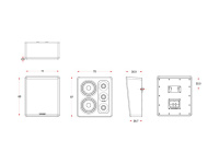 Настенные акустические системы Miller & Kreisel® MP300. Правый/Центр