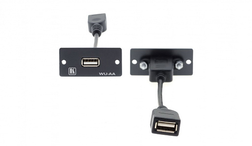 [WU-AA(B)] Модуль-переходник USB розетка А-розетка А; цвет черный