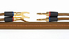 Плоский двужильный акустический кабель в нарезку Van den Hul The Goldwater. Цвет оплетки золотистый. Цена за 1 метр.