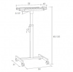 Передвижной столик Digis Table UNO (комплект) для проектора, 1 полка [DSTU]
