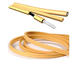 Готовый акустический кабель Van den Hul The CS-122 Hybrid 2х2м с разъемами "лопатка". Цвет: кремовый