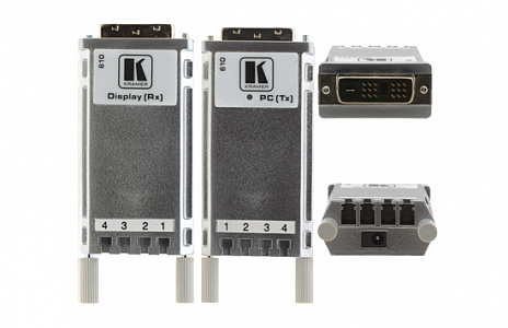 Волоконно-оптические Kramer передатчик и приемник DVI Kramer 610R/T