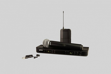 Двухканальная радиосистема с петличным микрофоном и ручным передатчиком Shure BLX1288E/W85.
