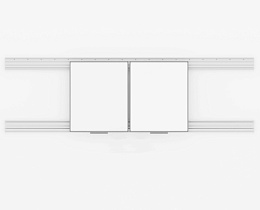 Рельсовая система PolyGlide Boards Slide Lite для дисплеев 65", 75" (Р-маркер) с доп.рельсом