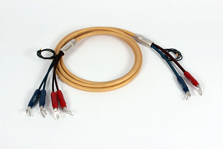 Готовый акустический кабель Van den Hul Mounted set 3T The Air. 3 метра пара. Разъем BERRI bi-wiring (2-4). Цвет: золотой