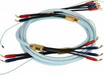 Готовый акустический кабель Van den Hul Mounted set 3T The Cloud SE Hybrid. 2 метра пара. Разъем BERRI bi-wiring (2-4). Цвет: золотой