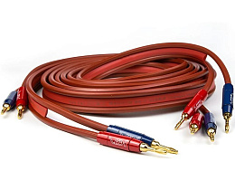Готовый акустический кабель Van den Hul The Magnum Hybrid 2х2,5м с разъемами BERRI "лопатка". Цвет: красный