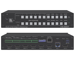 Матричный коммутатор 6х2 HDMI Kramer VS-62DT, выходы HDBaseT, 4К 60 Гц (4:2:0), PoE