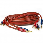 Готовый акустический кабель Van den Hul The Magnum Hybrid 2х2,5м с разъемами BERRI "банан". Цвет: красный