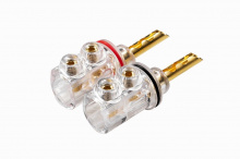 Акустический разъем тип "банан" Phaze Audio SpPlug. Цвет: TP/BLACK [Прозрачный/Черный]