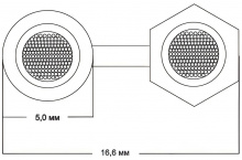 Готовый акустический кабель Van den Hul The Goldwater 2х2м с разъемами "лопатка". Цвет: золотистый