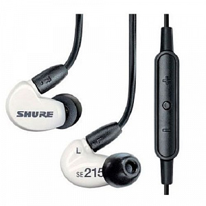 Вставные наушники (затычки) с микрофоном Shure SE215SPE-W-UNI-EFS. 