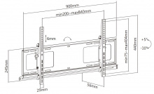 Кронштейн настенный наклонный Exell EXi-H1284-AT