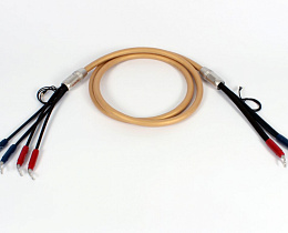 Готовый акустический кабель Van den Hul Mounted set 3T The Cloud SE Hybrid. 4 метра пара. Разъем BERRI bi-wiring (2-4). Цвет: золотой