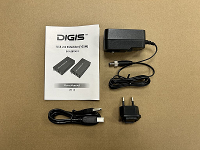 Комплект передатчик-усилитель и приемник USB сигнала по витой паре Digis EX-USB100-2