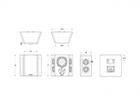 Настенные тыловые трипольные акустические системы Miller & Kreisel® S300T. Цвет: Черный матовый. Пара.