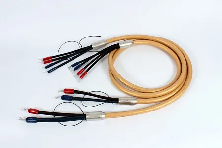 Акустический кабель  Van den Hul Mounted set 3T The Cumulus Hybrid. 3 метра пара. Разъем BERRI bi-amping  (4-4) Цвет: золотой