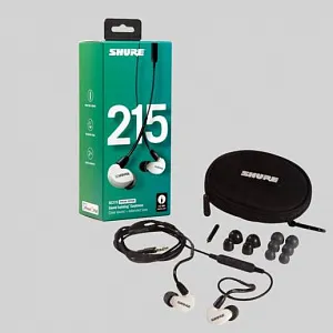 Вставные наушники (затычки) с микрофоном Shure SE215SPE-W-UNI-EFS Вставные наушники (затычки) с микрофоном Shure SE215SPE-W-UNI-EFS