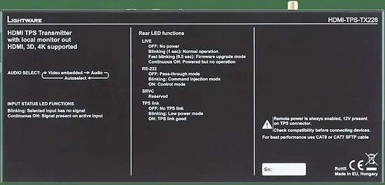 Передатчик Lightware HDMI-TPS-TX226