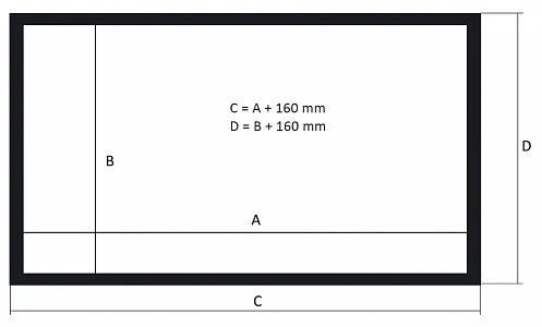 Kauber Frame Velvet Cinema 100" 16:9 125x222 White Flex Kauber Frame Velvet Cinema 100" 16:9 125x222 White Flex