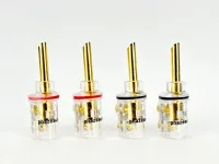 Разъёмы Phaze Audio SpPLUG прозрачный тип «банан» комплект 4 шт