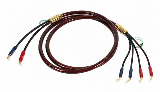 Акустический кабель  Van den Hul The Nova. 2,5 метра пара. Разъем BERRI bi-wiring (2-4) Цвет: Красный