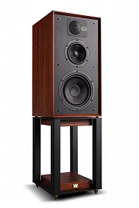 Полочная акустическая система со стойками Wharfedale 85th Anniversary Linton with stands Цвет: Красное Дерево [MAHOGANY]
