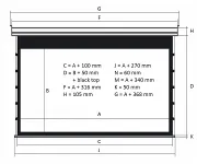 Экран с электроприводом Kauber Blue Label Tensioned BT Cinema  131" 16:9 163x290 см. Microperf 