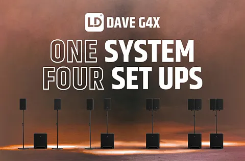 LD SYSTEMS DAVE G4X — одна система, четыре разных сетапа