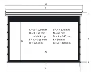 Kauber Blue Label Tensioned BT Cinema 95" 16:9 118x210 дроп 60 см. Gray Pro