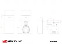 Настенная акустическая система M&K Sound D85. Цвет: Матовый белый [White Satin/White Cloth]