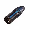 Обжимной разъем XLR Van den Hul NC3MXX Тип Папа. Цвет: черный, с посеребренным контактом